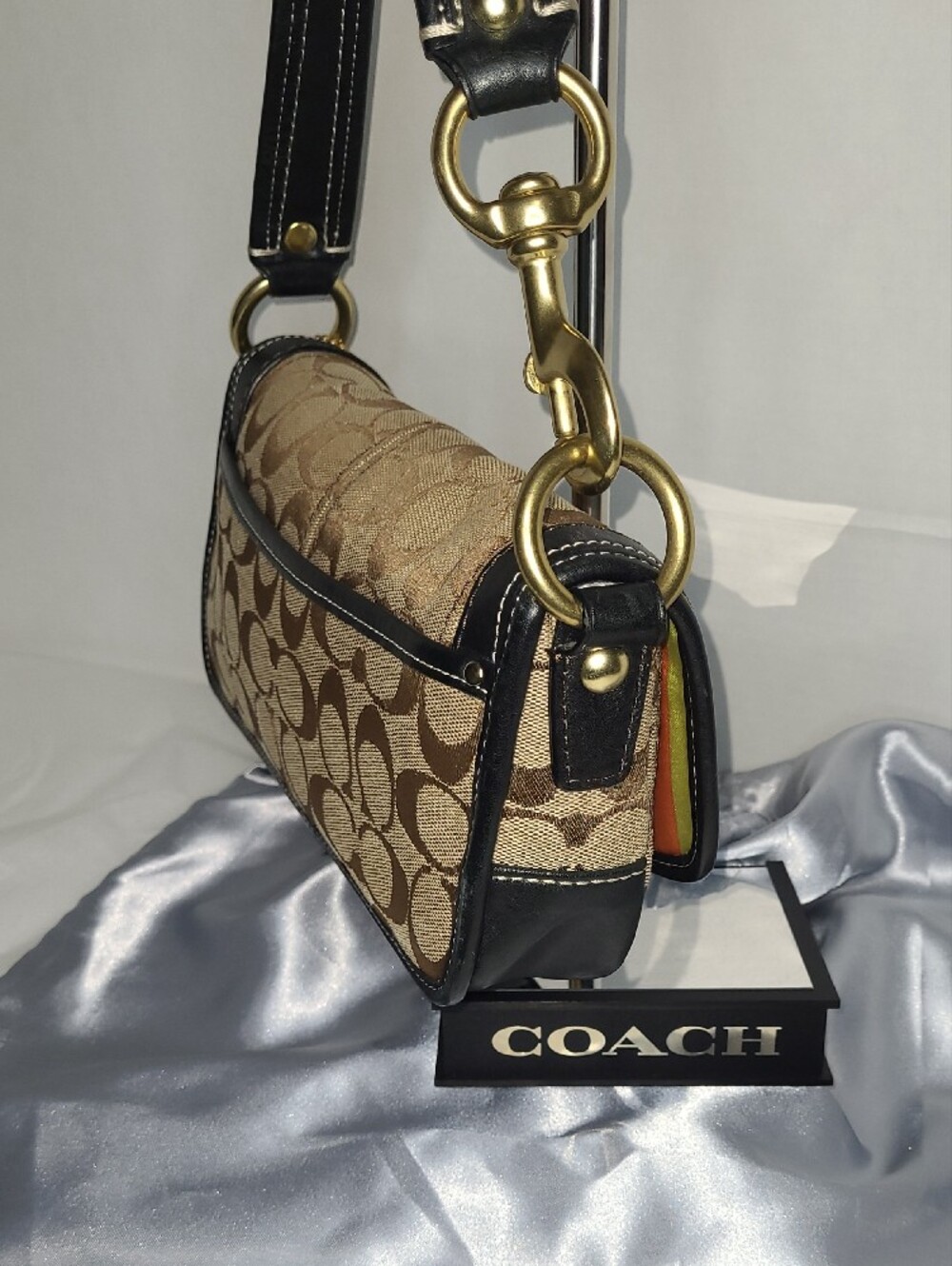Coach Signature Legacy 65th Anniversary Shoulder Bag with Turnkock - Picture 4 of 12